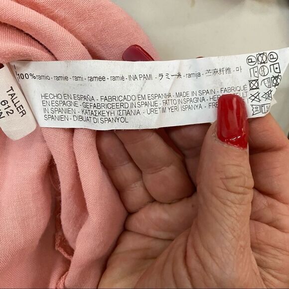 Zara Girls Casual Collection Pink Cold Shoulder Tie Front Dress 5 - Picture 8 of 13